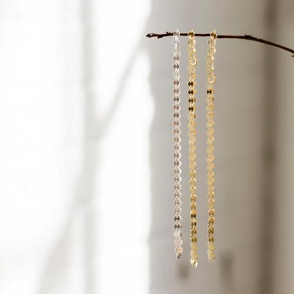 for Women 14k Gold Plated Sterling Silver Satellite Choker Necklace Paperclip Ch - Picture 5 of 6